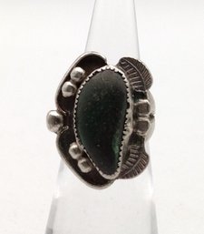 Natural Stone Sterling Silver Ring Size 2.25