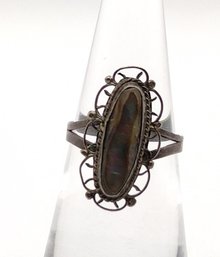 Speed Limm? Abalone Sterling Silver Ring Size 5