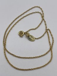 Italy - Sterling Gold Toned Chain 1.92g    17.5' Long