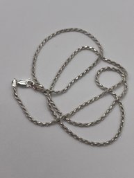 Italy - Sterling Rope Chain   6.15g   19' Long