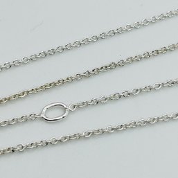 Italy, Sterling Silver Cable Chain Necklace 1.19 G