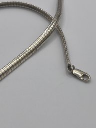 Sterling Omega Choker Necklace  26.16g   16'long