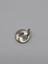 Sterling Charm With Heart Cutout  0.47g