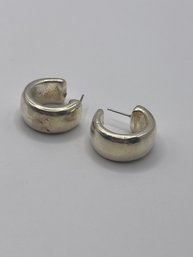Sterling Thick Hoop Earrings  7.58g