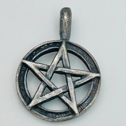 Sterling Silver Star Pentagram Pendant 1.66 G