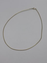 Sterling Gold Toned Choker Necklace  4.93g    16'long