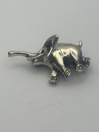 Sterling Silver Elephant Pin. 8.17 G