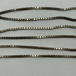 Italy PDDA Sterling Silver Box Chain With Gold Coloring 4.34 G