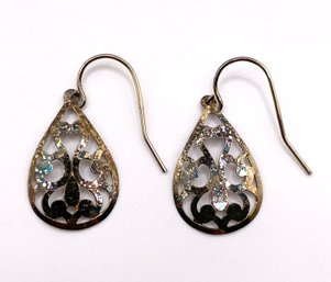 Sterling Punched Hook Earrings 1.5g