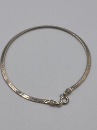 Sterling Herringbone Chain Bracelet  1.90g    7'long