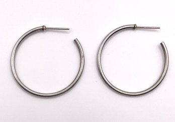 Sterling Silver Stud Hoop Earrings No Backs 1.5g