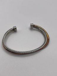 Sterling Crossover Cuff Bracelet  17.64g