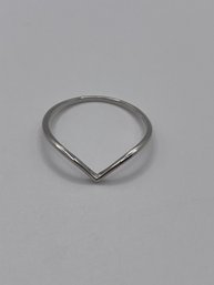 Sterling Simple V Curve Wishbone Ring  1.10g   Sz. 13