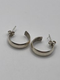 Small Sterling Hoop Earrings  4.00g