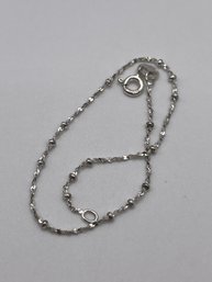 Italy Sterling Petite Chain Bracelet  1.06g   7'long