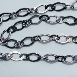 Italy, KA 1772 Sterling Silver Flat Chain Bracelet. 1.63 G