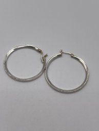 Sterling Hoop Earrings  3.88g