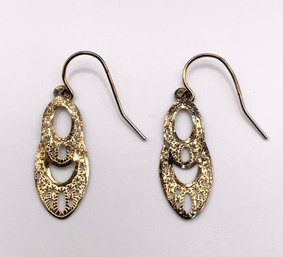 Gold Over Sterling Dangle Earrings 0.5g