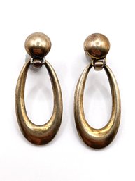 Gold Over Sterling Screw Back Dangle Earrings No Backs 4g