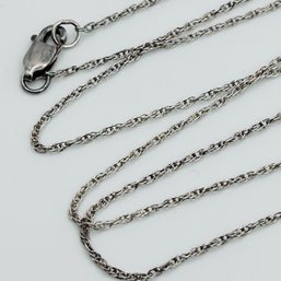 Sterling Silver Rope And Necklace 1.54 G