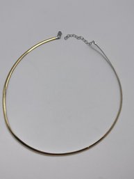 Italy - Sterling Snake Collar Reversible Silver And Gold Toned Chain   9.89g    16' Long