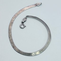 Italy, Sterling Silver Flat Snake Chain Bracelet 2.87 G