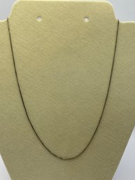 Sterling Silver Dainty Box Chain Necklace, 1.31 G
