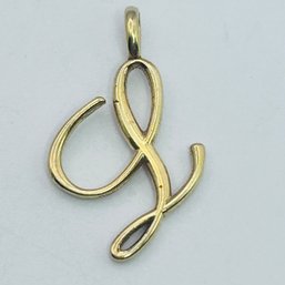 Sterling Silver Gold Colored Swirl Pendant 1.01 G