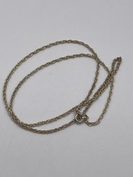 Sterling Gold Toned Rope Chain  2.78g   18'long