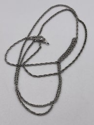 Sterling Rope Chain  2.42g   24'long