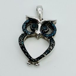 JWBR Sterling, Silver Owl Pendant 2.21 G