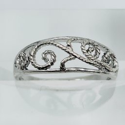 ATI Sterling Silver Filigree Ring Size 6, 1.75g