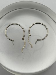 Sterling Silver Hoops With Clip Hinge. 1.0 G.