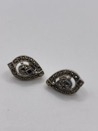 Sterling Marcasite Earrings  4.94g