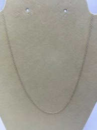 Mexico Sterling Silver Cable Chain Necklace With Lobster Claw Clasp 1.01 G