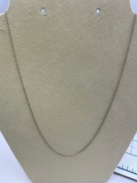 D Italy Sterling Silver Cable Chain Necklace 1.0g