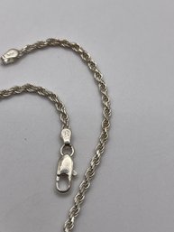Italy - Sterling  Rope Bracelet  4.34g   8'long