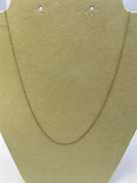 CU Italy Sterling Silver Cable Chain Necklace .86 G