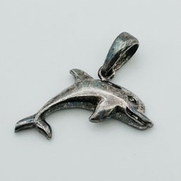 Sterling Silver Dolphin Pendant 2.27 G