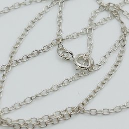 Sterling Silver Cable Chain Necklace, 1.23 G