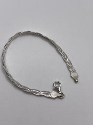 Italy - Sterling Braided Bracelet  4.19g   7'long