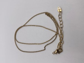 Italy - Sterling Gold Toned Dainty Chain  1.83g   18'long