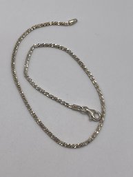 Italy - Sterling Sparkle Anklet Chain  2.33g   10'long