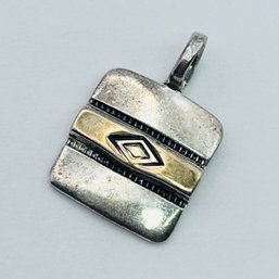 Sterling Silver Pendant 14 KT Gold Overlay 2.47 G