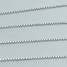 IBB, Italy, Sterling Silver Bright Box Chain Necklace, 3.55G