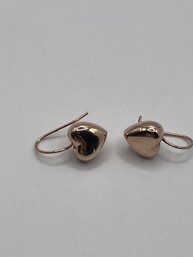 Sterling Drop Rose Gold Toned Earrings  3.32g