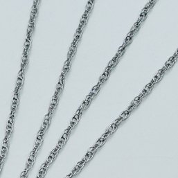 Sterling Silver Rope Chain Necklace, 1.59 G