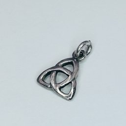 Sterling Silver Triquetra Celtic Knot  Pendant .66 G