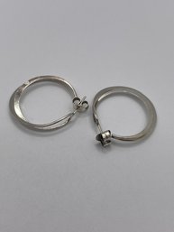 Sterling Double Hoop Earrings  2.62g