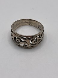 Sterling Ring With Cutout Design  2.52g  Sz. 5.5